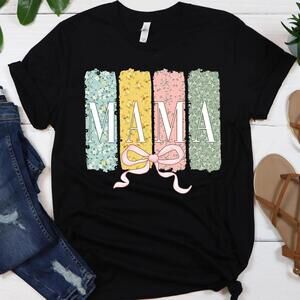 Coquette Floral Mother Shirt, Cute Mom Shirt, Mother Day Gift